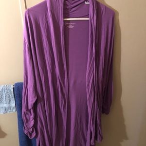 Lane Bryant size 22/24 purple open front cardigan